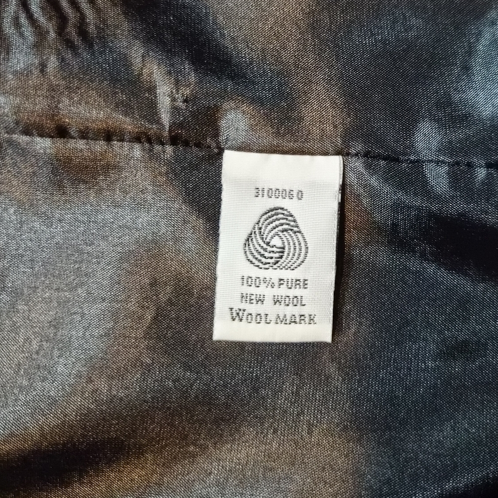 ​VINTAGE Pendleton Black Wool Cropped Jacket Blazer 16 Petite Made in USA - Picture 3 of 8